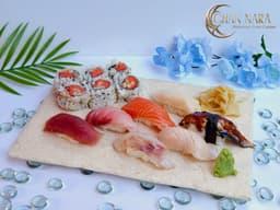 Sushi Regular California roll with seven pieces chef's selected sushi